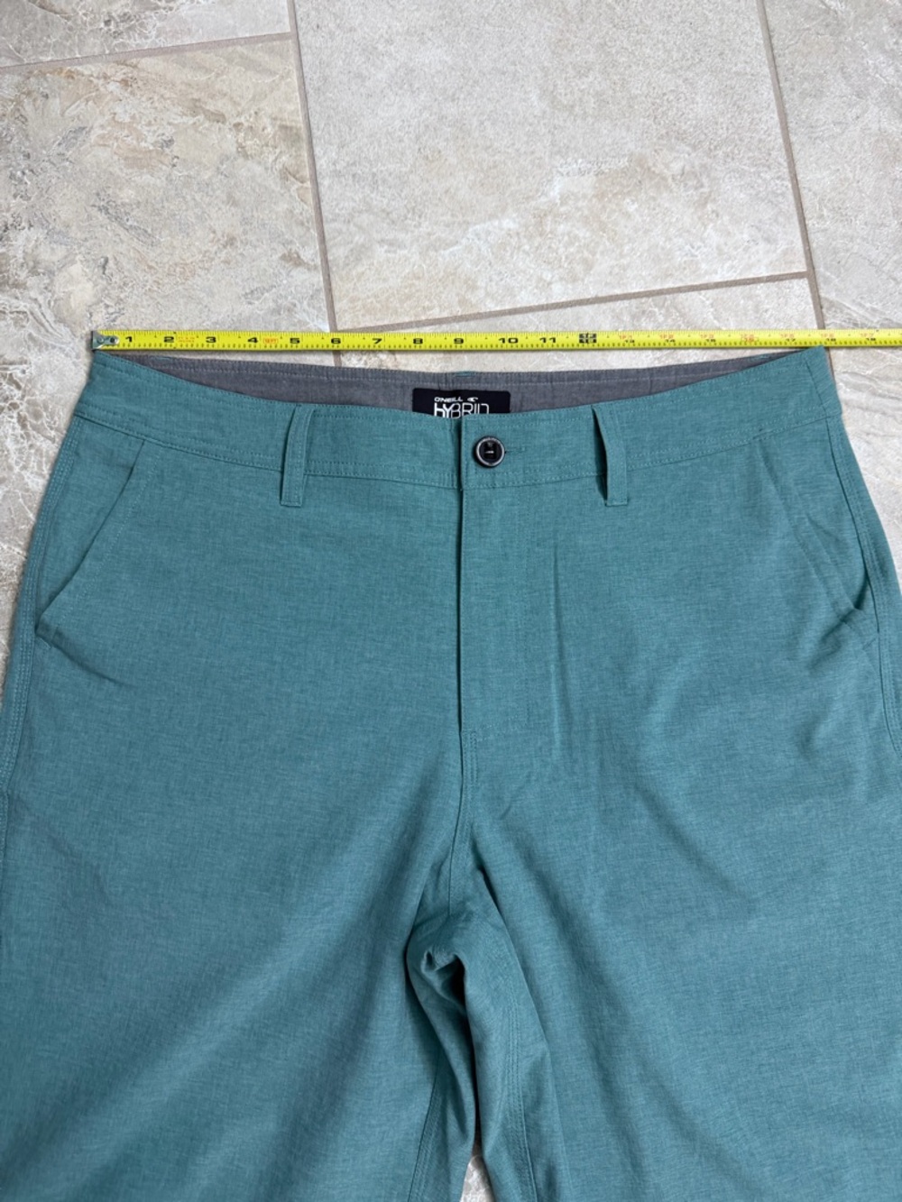 O'Neill Teal Men's Flat Front Hybrid Shorts - Picture 3 of 7